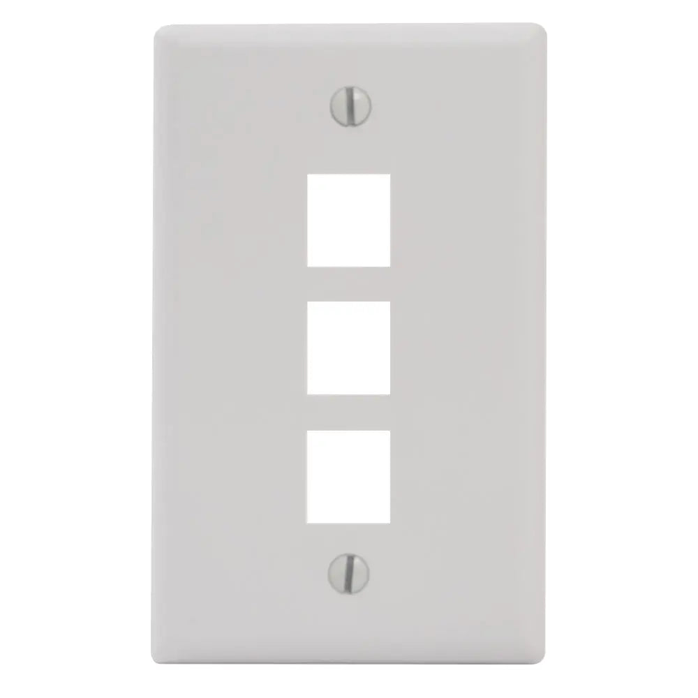 FP-U-3-WH American Standard Universal Faceplate For 3 Keystone White Hyperline