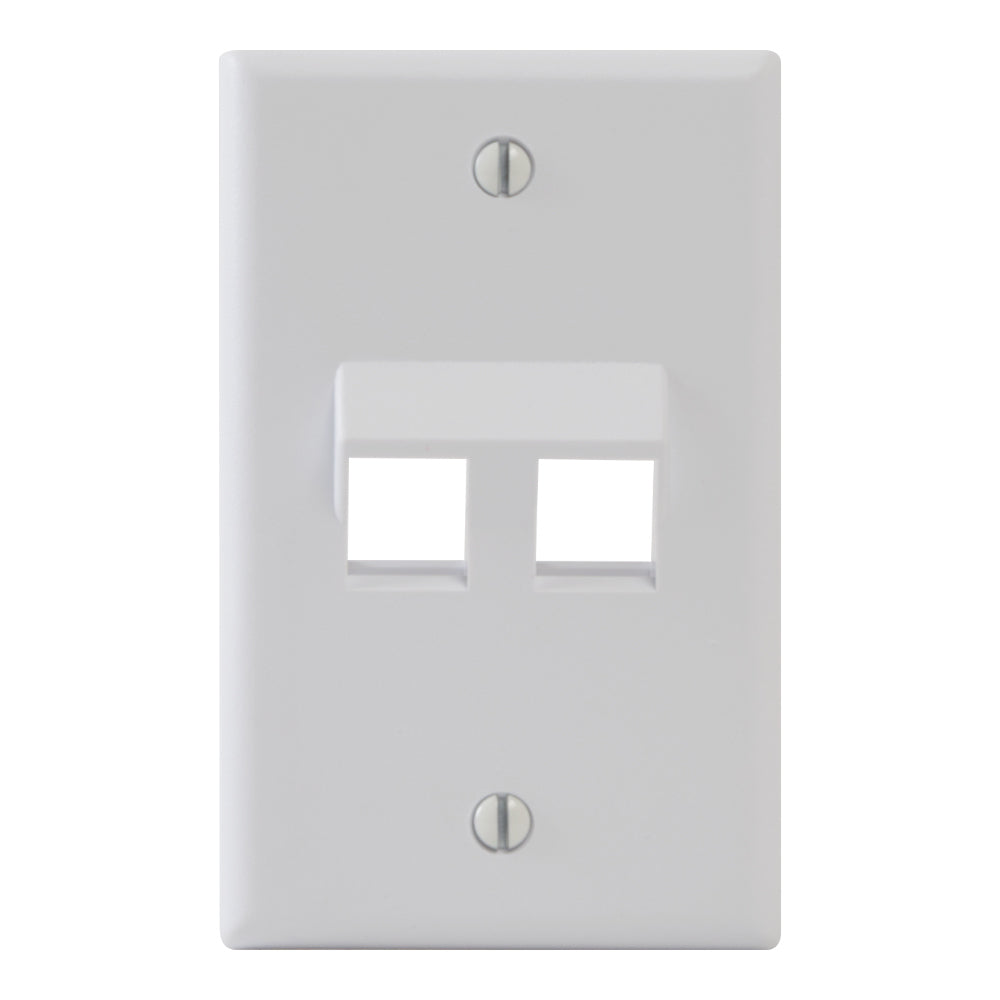 FP-UA-2-WH American Standard Faceplate with Angle For 2 Keystone White
