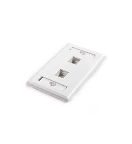 FP-UM-2-WH  American Standard Faceplate with Label Window For 2 Keystone White Hyperline