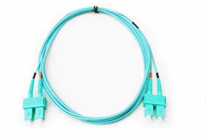 GD-FIB-1002 OM3 SC/SC MM 3.0mm - 2M PVC Aqua Fiber Patch Cord Globall