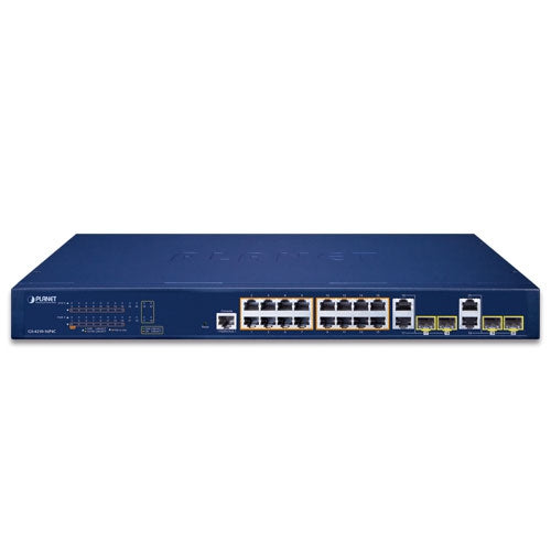 GS-4210-16P4C  (V3) 16-Port 10/100/1000T 802.3at PoE + 4-Port Gigabit TP/SFP Combo Managed Switch  - Planet