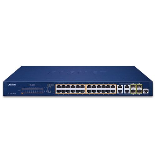 GS-4210-24P4C (v3) - Planet 24-Port 10/100/1000T 802.3at PoE + 4-Port Gigabit TP/SFP Combo Managed Switch -