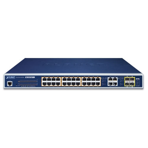 GS-4210-24UP4C(v2) - Planet 24-Port 10/100/1000T Ultra PoE + 4-Port Gigabit TP/SFP Combo Managed Switch -