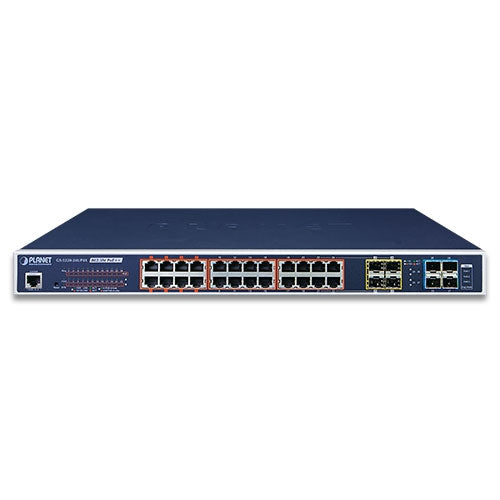 GS-5220-24UPL4X  L2+ 24-Port 10/100/1000T Ultra PoE + 4-Port 10G SFP+ Managed Switch