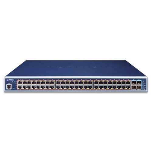 GS-5220-48PL4XR    L2+ 48-Port 10/100/1000T 802.3at PoE + 4-Port 10G SFP+ Managed Switch with Redundant Power -  -