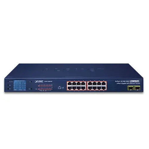 GSW-1820VHP 16-port-10-100-1000t-802-3at-poe-2-port-gigabit-sfp-ethernet-switch-with-lcd-poe-monitor-gsw-1820vhp- Planet