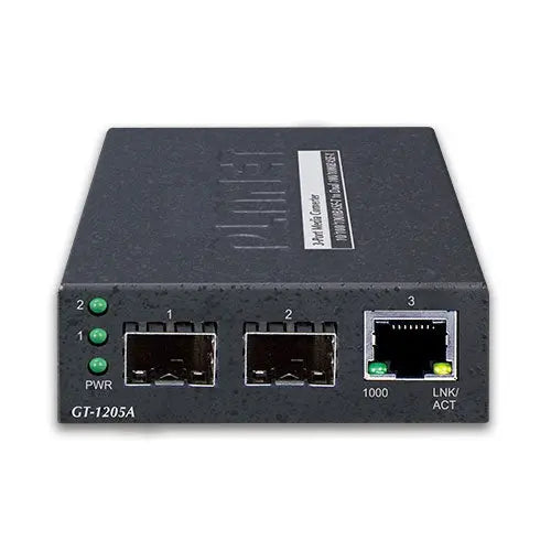 GT-1205A 10/100/1000Base-T to Dual 1000Base-X SFP Media Converter Planet