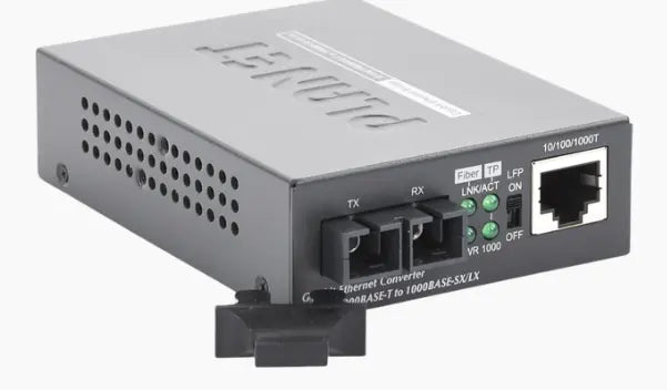 Gigabit Ethernet Fiber Media Converter, With 1000Base SX SFP LC Transceiver-10/100/1000Base-Tx