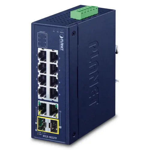 IFGS-1822TF-Planet IP30 Industrial 16-Port 10/100TX + 2-Port Gigabit TP/SFP Combo Ethernet Switch - Planet Planet