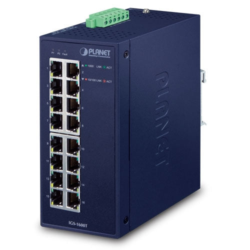 IGS-1600T Planet Industrial 16-Port 10/100/1000T Ethernet Switch