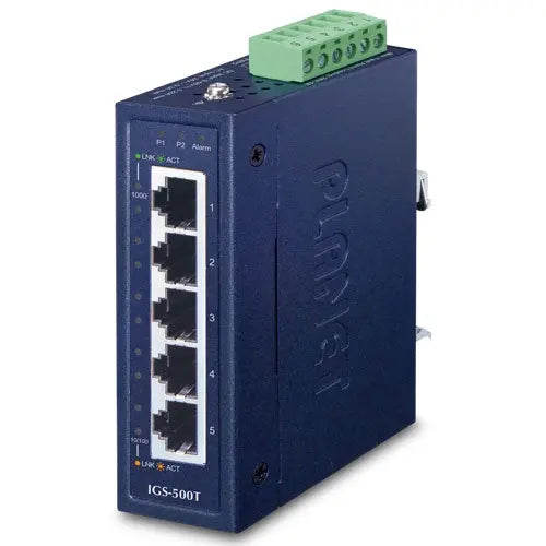 IGS-500T  Compact Industrial 5-Port 10/100/1000T Gigabit Ethernet Switch Planet