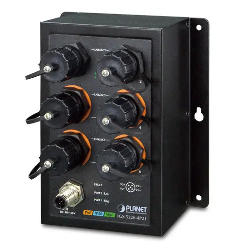IGS-5226-4P2T    Industrial EN50155 4-Port 10/100/1000T 802.3at PoE + 2-Port 10/100/1000T Managed Ethernet Switch (-40~75 degrees C) - IGS-5226-4P2T - Planet Planet