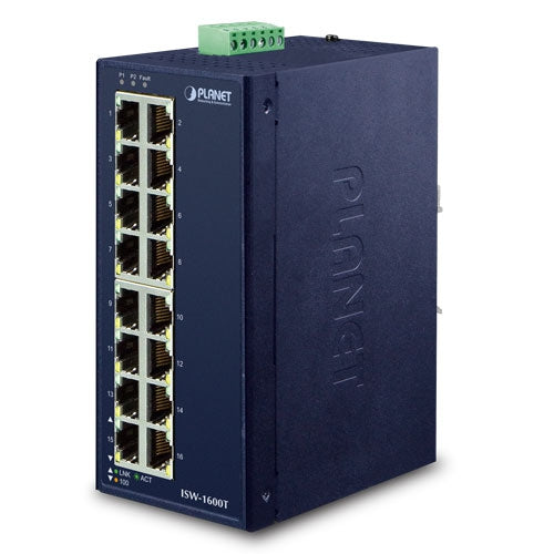 ISW-1600T  Industrial 16-Port 10/100TX Fast Ethernet Switch Planet
