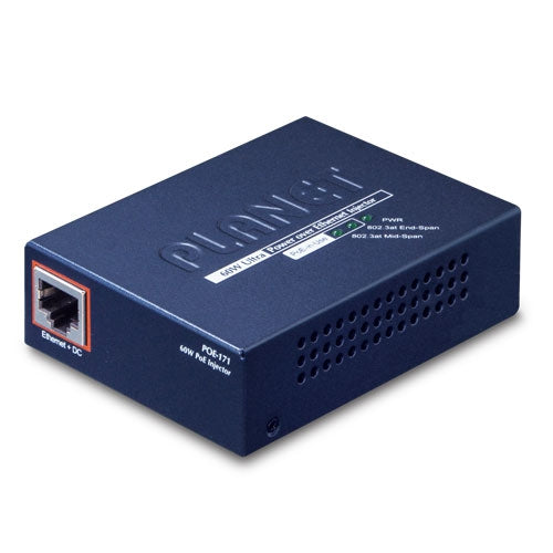 POE-171 Single-Port 10/100/1000Mbps Ultra PoE Injector (60 Watts) - -