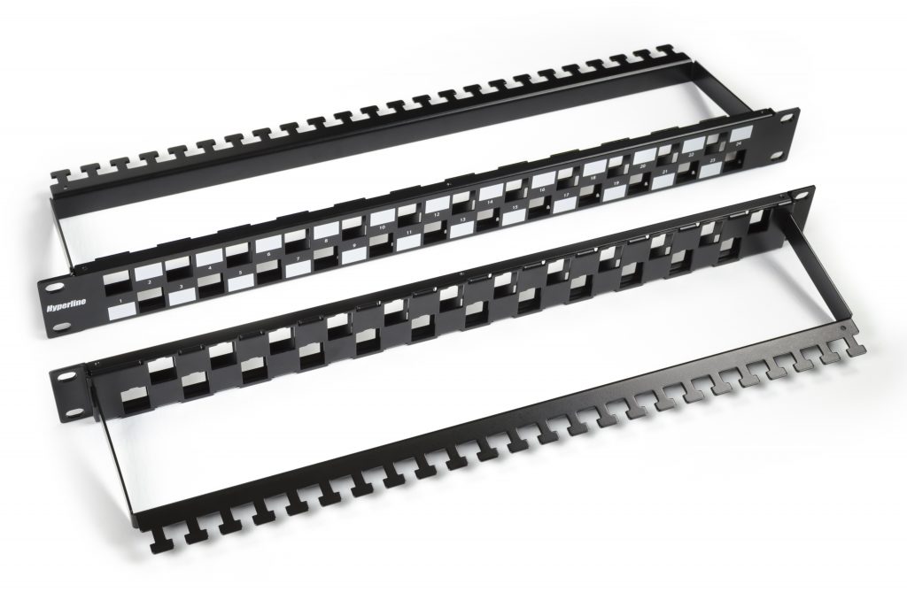 PPBL3-19-24S-RM 19" 2 row type Snap-In Panel 24Ports 1Unit (Availabe for all HSC Keystone Jack) Hyperline
