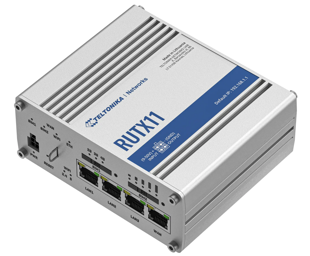 Rutx Router RUTX11100400 4x Gigabit Ethernet Ports WiFi Dual-SIM GPS Bluetooth