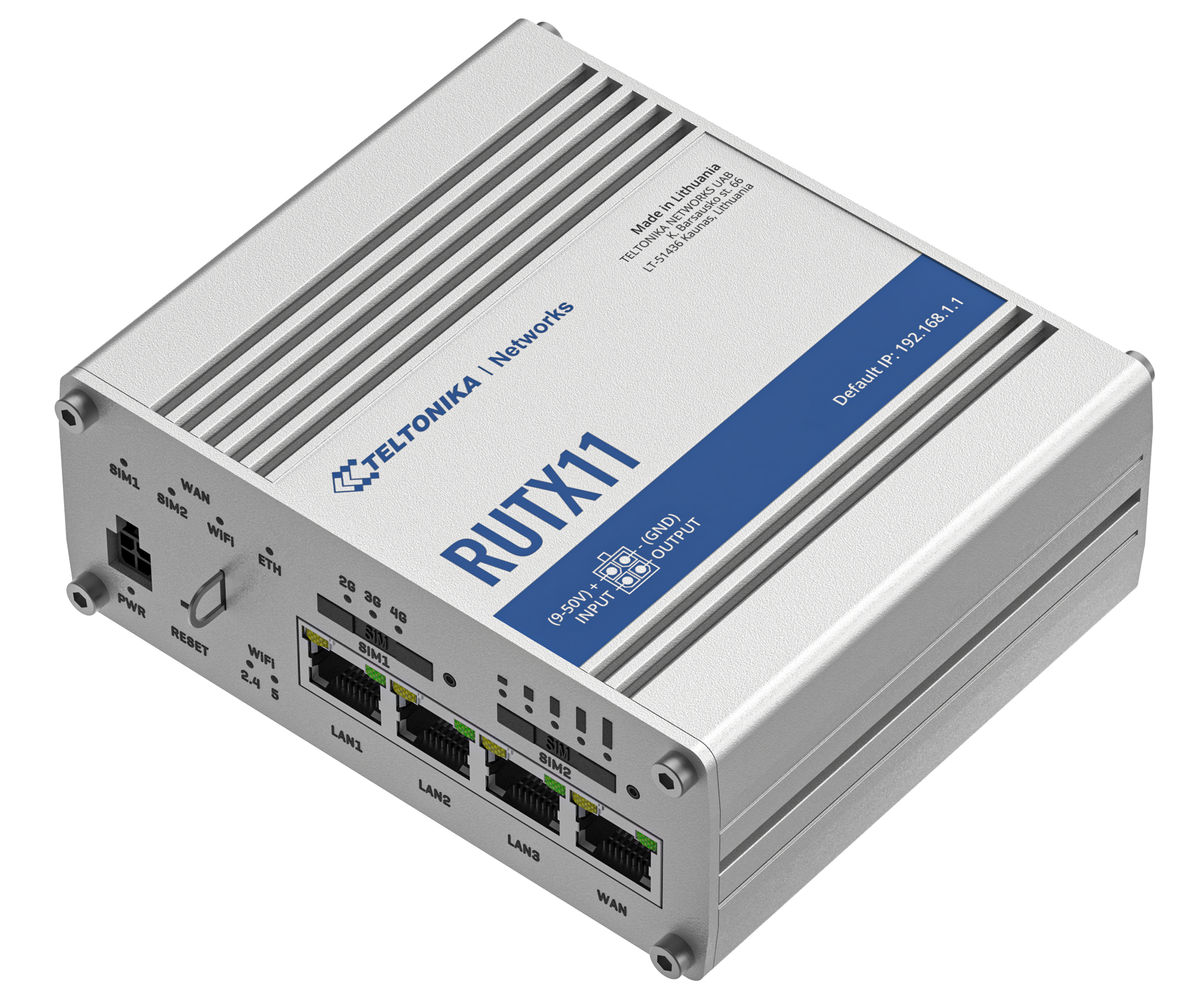 RUTX11100400 Teltonika 4x Gigabit Ethernet ports, WiFi, Dual-SIM, GPS, Bluetooth
