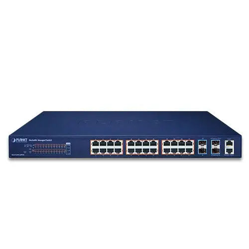 SGS-5240-24P4X    Layer 2+ 24-Port 10/100/1000T 802.3at PoE + 4-Port 10G SFP+ Stackable Managed Switch    - Planet