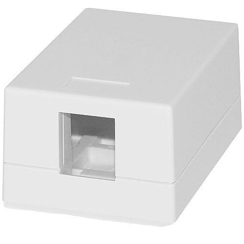 SMKL-1-WH 1 Port Surface Mount Multimedia Box WH
