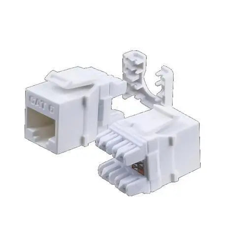 WC-HD-6EKSJWH-S Cat6 SDJ Series 90 Degree Style Keystone Jack White Wavenet