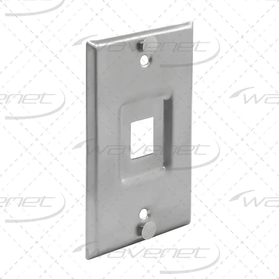 WC-WPP01SS  Wall telephone plate 1 keystone hole Stainless Wavenet