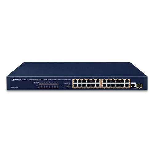 FGSW-2511P 24-Port 10/100BASE-TX 802.3at PoE + 1-Port Gigabit TP/SFP Combo Ethernet Switch - (V3)-