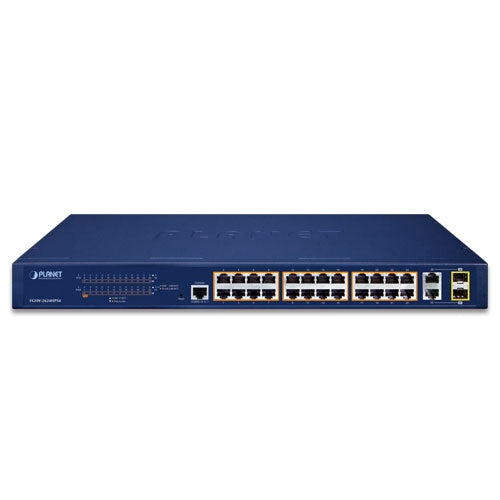 FGSW-2624HPS4 24-Port 10/100TX 802.3at PoE + 2-Port Gigabit TP/SFP Combo Web Smart Ethernet Switch / 420W PoE budget - -