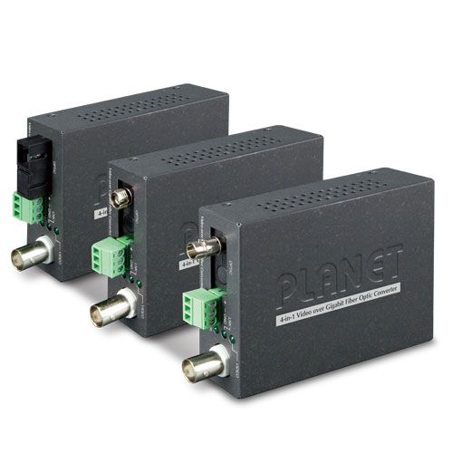 1-Channel 4-in-1 Video over Gigabit Fiber Bundle Kit 