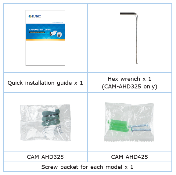 CAM-AHD425  AHD 1080p IR Dome Camera