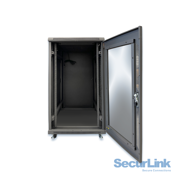 CBN-WS-18U60 WALL FLOOR MOUNT/GLASSDOOR CABINET SECURLINK