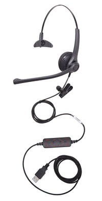 EI-2041 Consumer Grade Monaural USB Headset w/ No Quick Disconnect - Chameleon