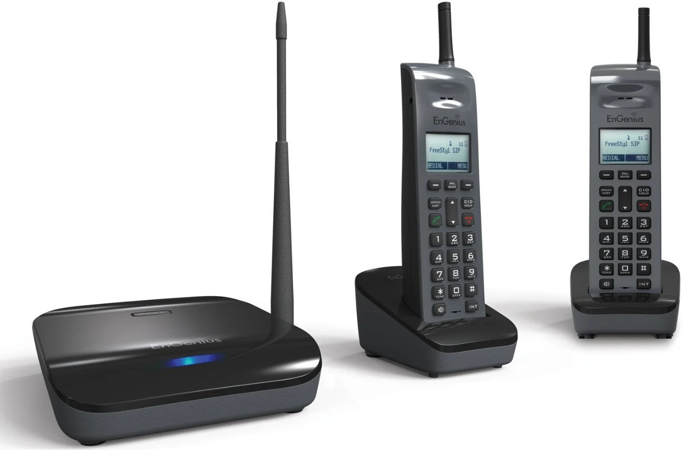 FreeStyl 2 SIP FREESTYL SIP BASE UNIT + 2 HANDSET Long Range Phones Engenius Engenius