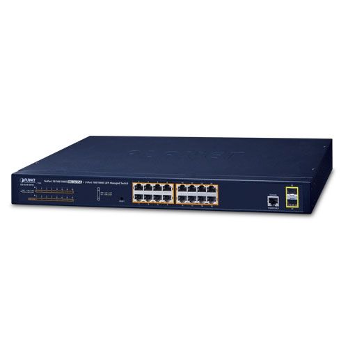 GS-4210-16P2S 16-Port 10/100/1000T 802.3at PoE + 2-Port 100/1000X SFP Managed Switch 